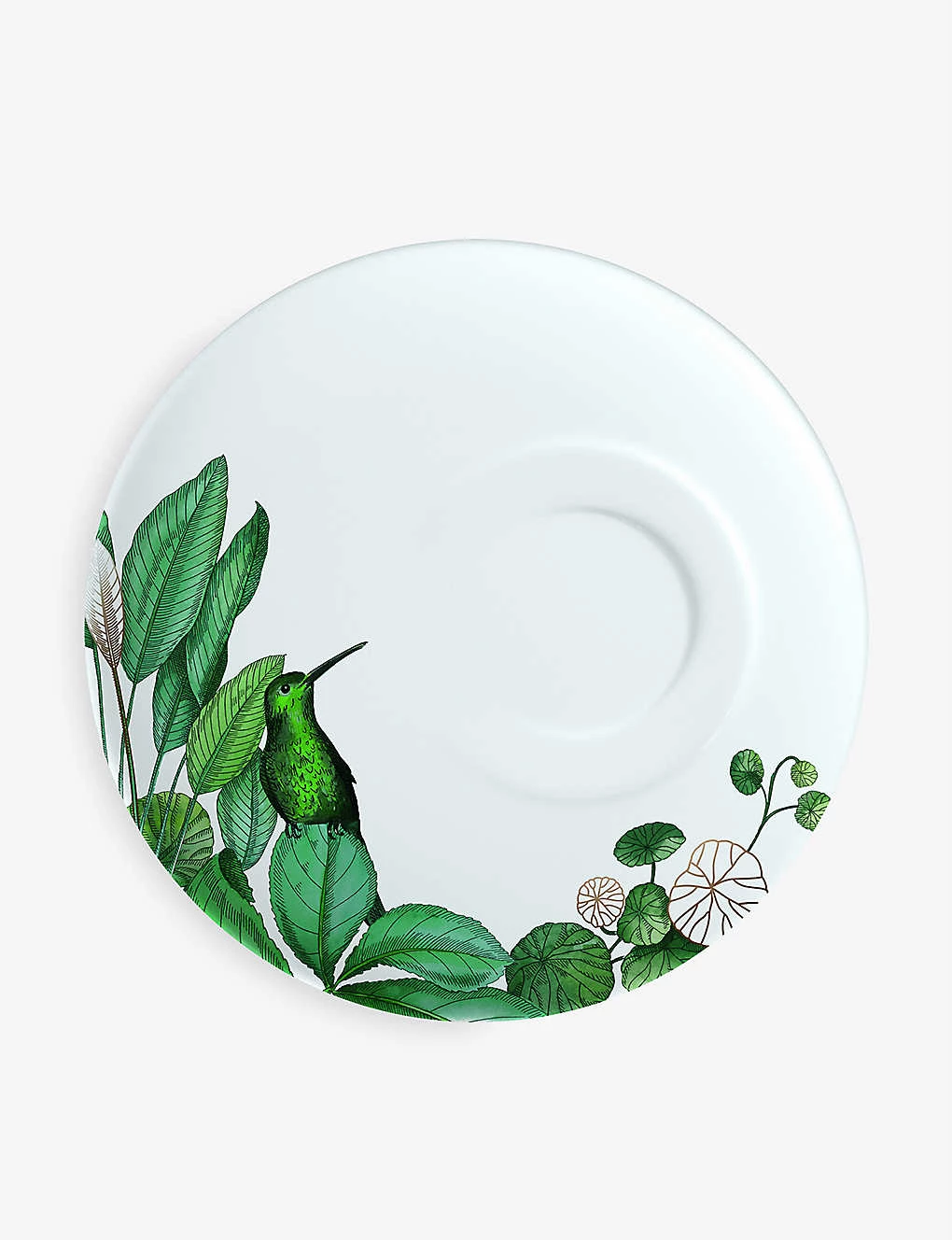 VILLEROY & BOCH Avarua Leaf-print Porcelain Saucer 18.5cm 1 VILLEROY & BOCH Avarua Leaf-print Porcelain Saucer 18.5cm
