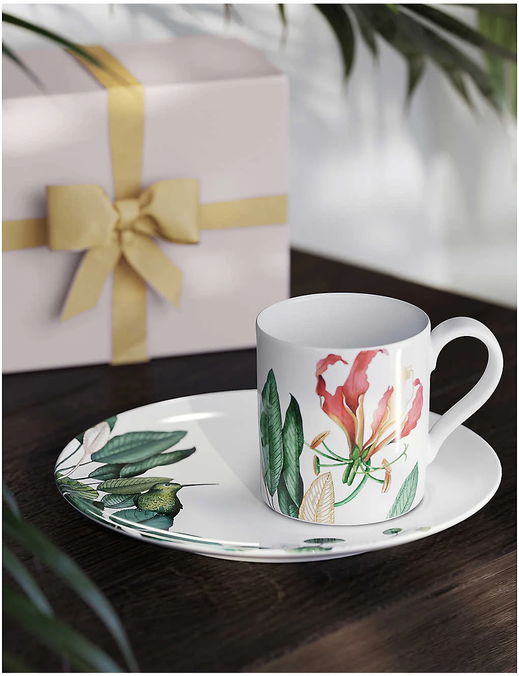 VILLEROY & BOCH Avarua Leaf-print Porcelain Saucer 18.5cm 3 VILLEROY & BOCH Avarua Leaf-print Porcelain Saucer 18.5cm - Image 3