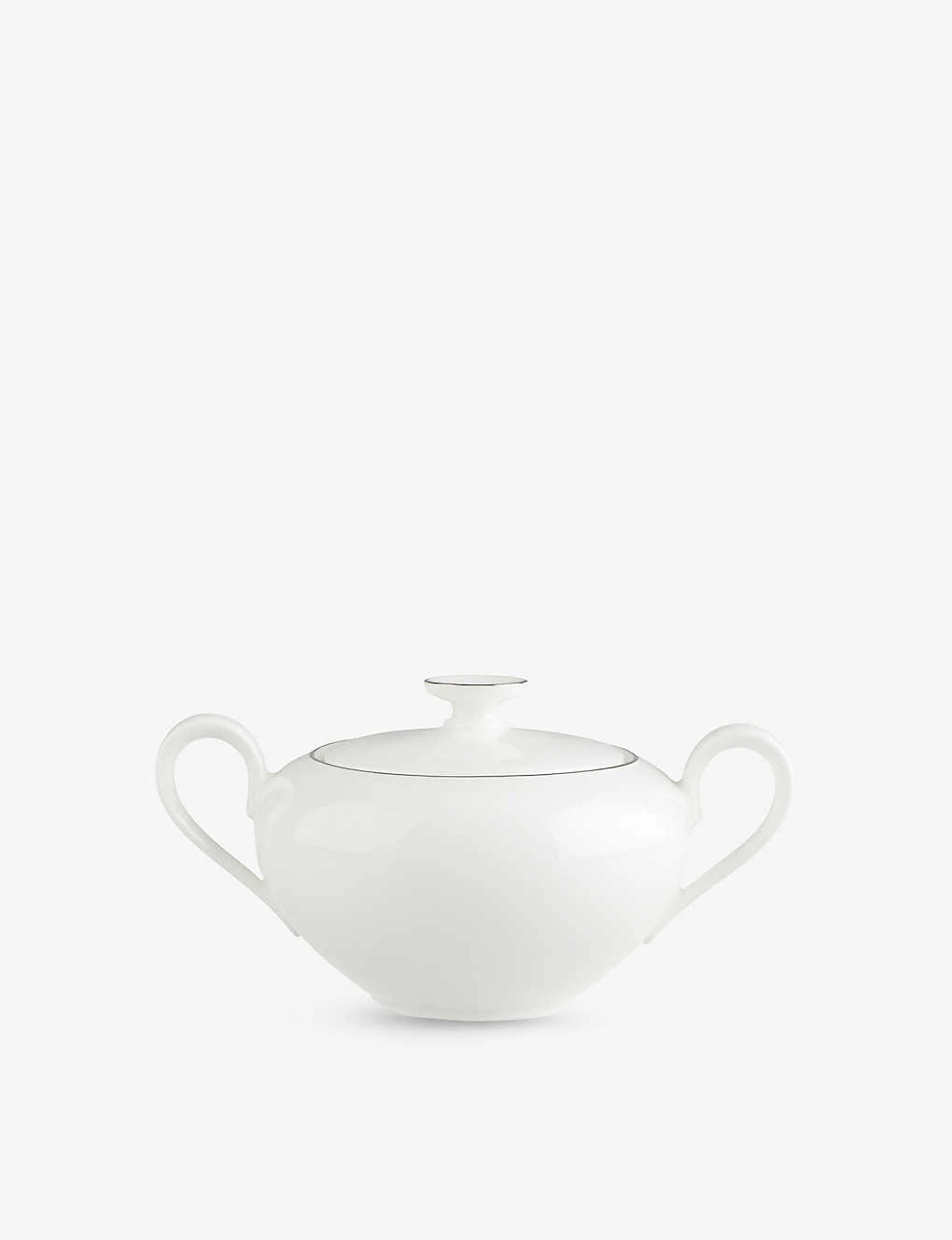 VILLEROY & BOCH Anmut Platinum And Porcelain Sugar Bowl 350ml 1 VILLEROY & BOCH Anmut Platinum And Porcelain Sugar Bowl 350ml