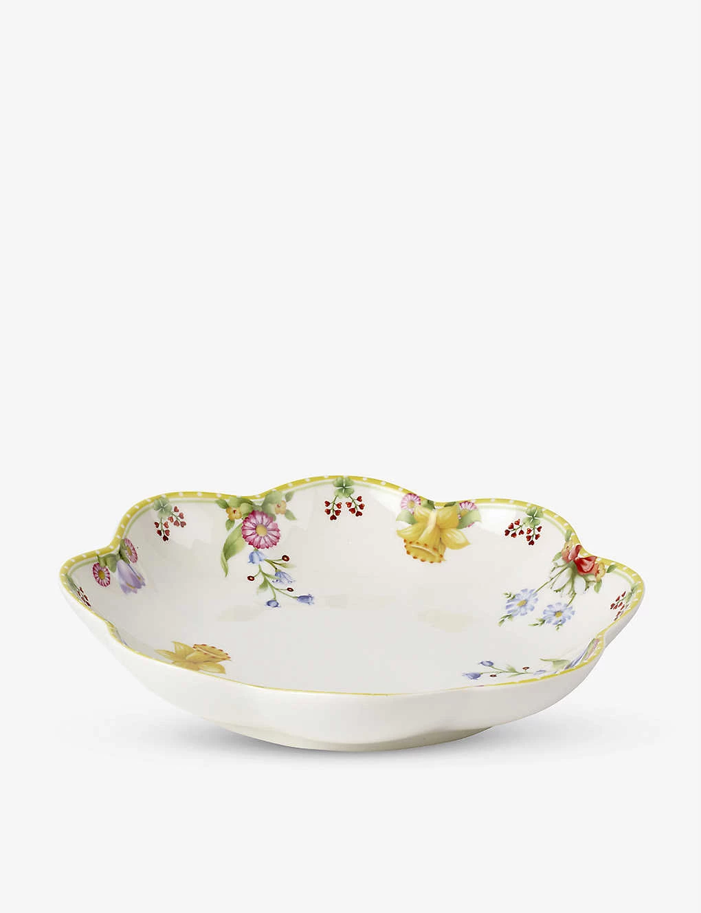 VILLEROY & BOCH Spring Awakening Floral-embossed Porcelain Bowl 24cm 1 VILLEROY & BOCH Spring Awakening Floral-embossed Porcelain Bowl 24cm