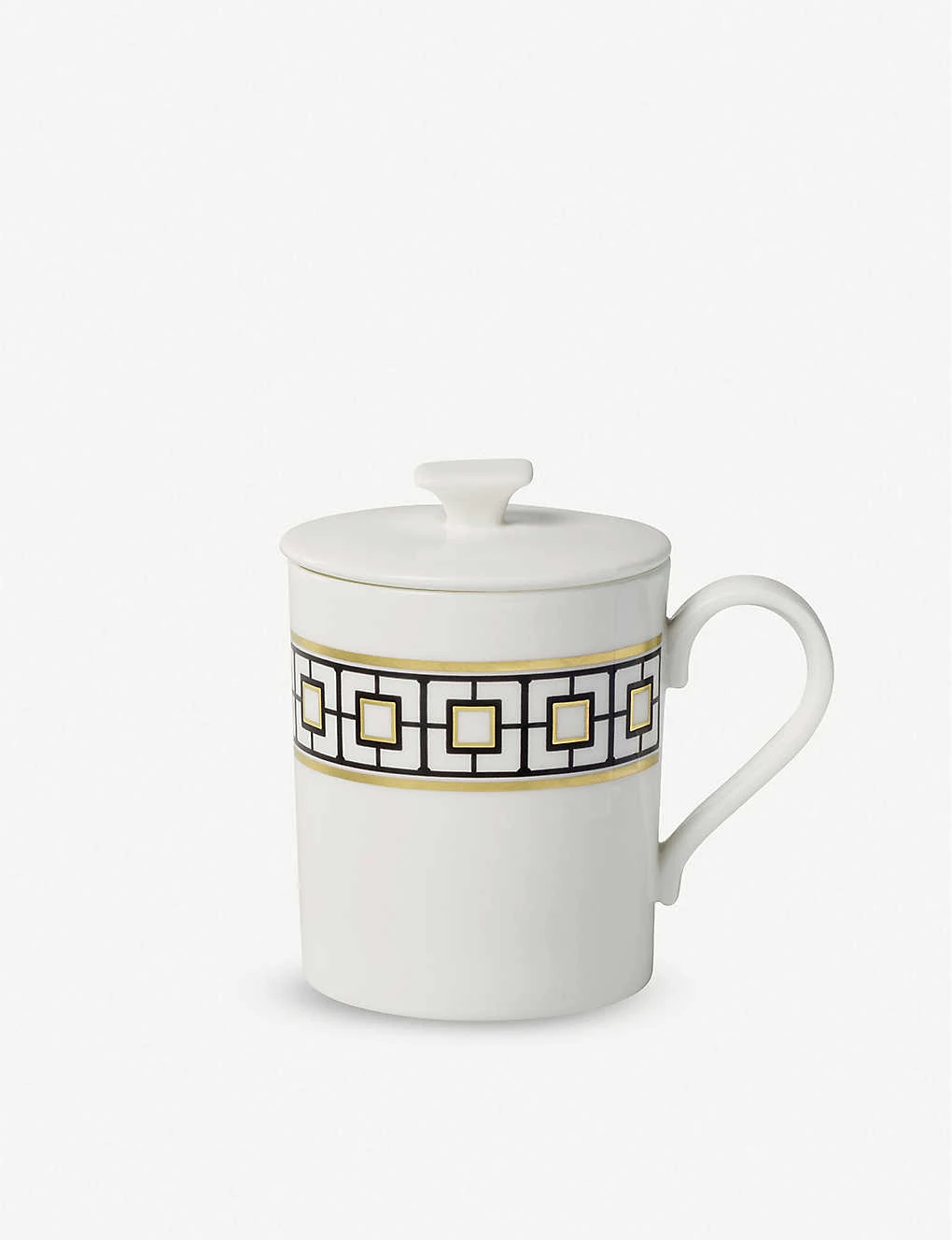 VILLEROY & BOCH MetroChic Gifts Premium Bone Porcelain Mug With Lid 11cm Multi Coloured 1 VILLEROY & BOCH MetroChic Gifts Premium Bone Porcelain Mug With Lid 11cm Multi Coloured