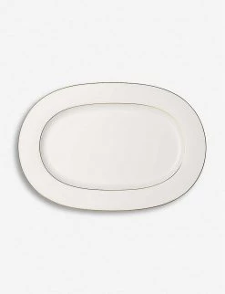 VILLEROY & BOCH Anmut Gold Porcelain Oval Platter 41cm White