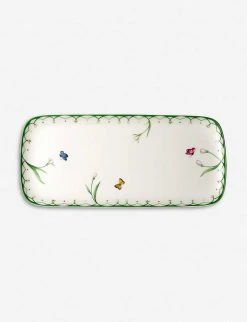 VILLEROY & BOCH Colourful Spring Rectangular Cake Plate Green Multi Coloured